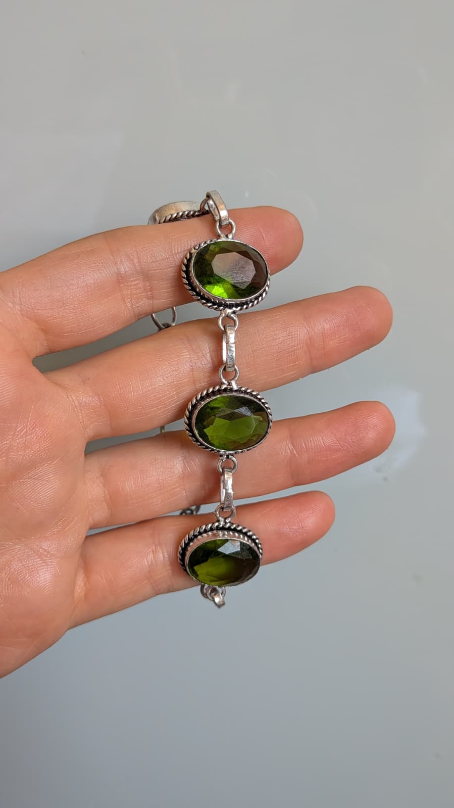 Peridoto placcato argento
