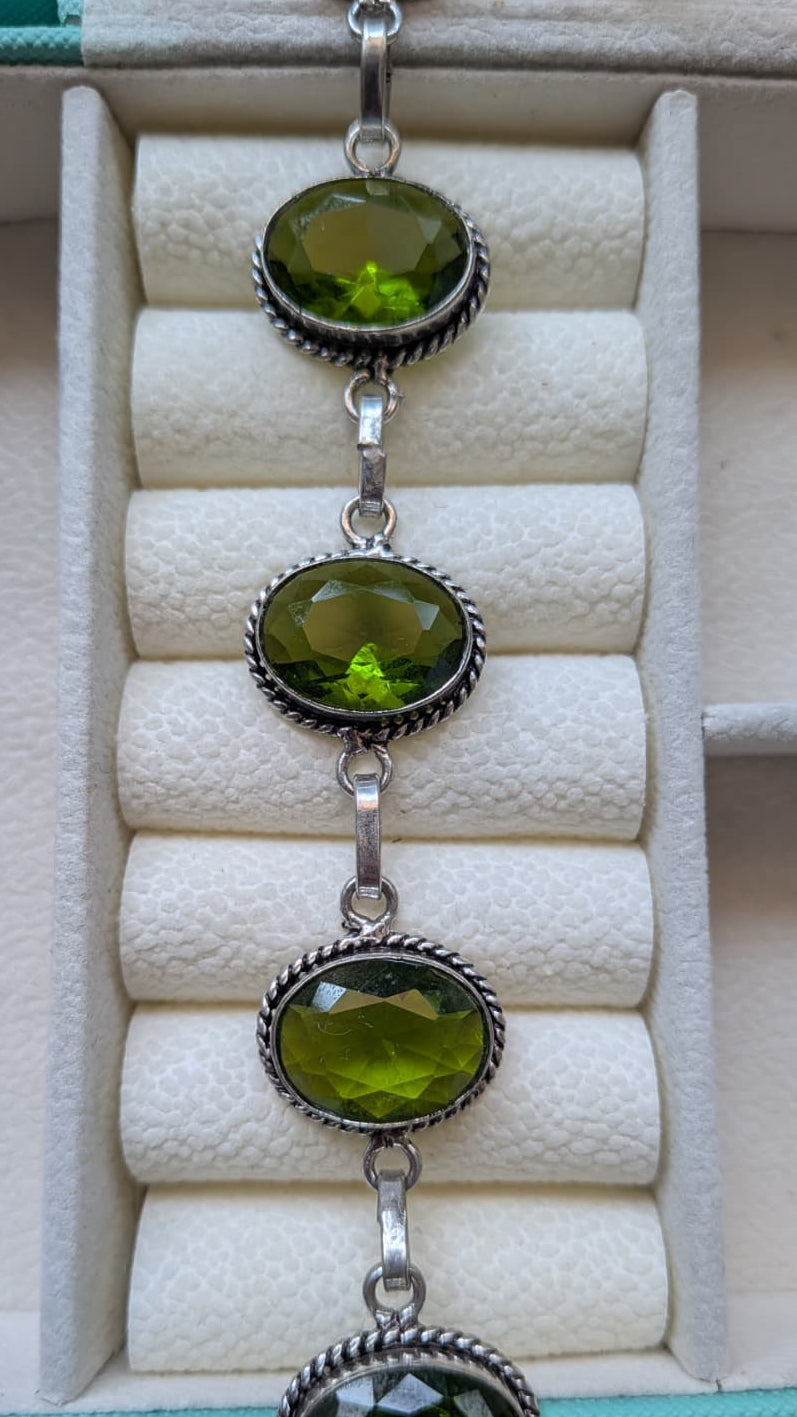 Peridoto placcato argento