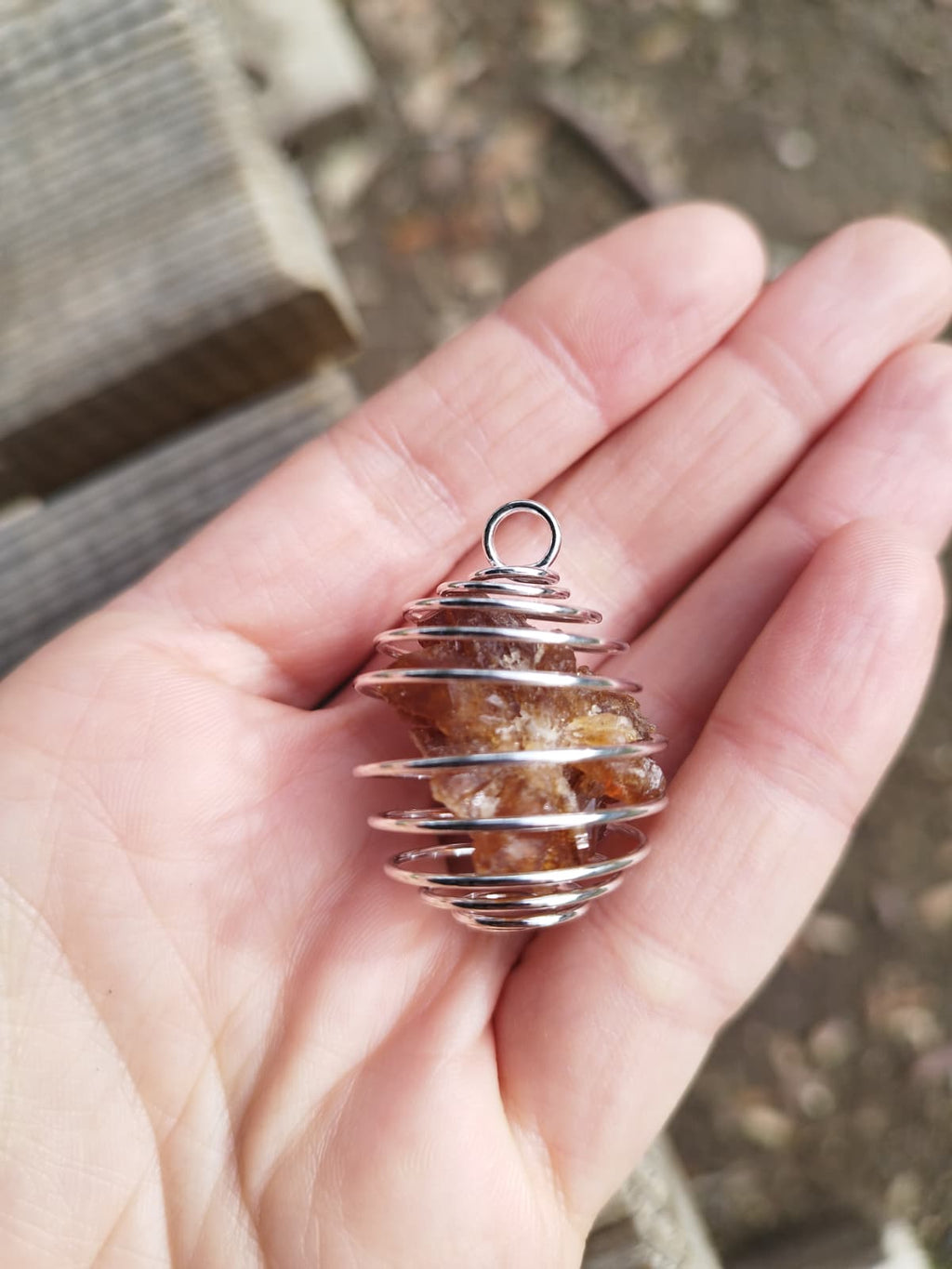Spirale con quarzo citrino