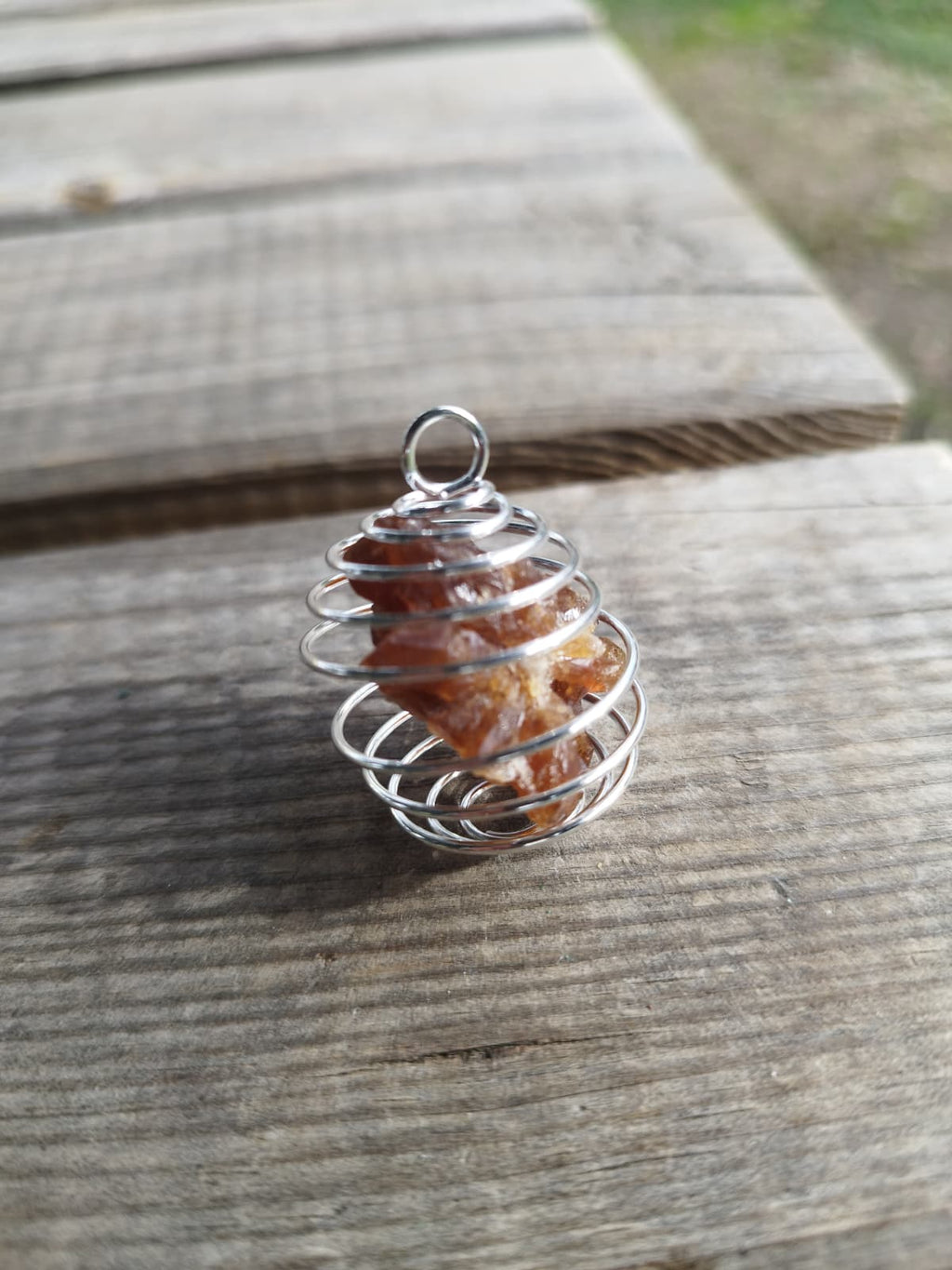 Spirale con quarzo citrino